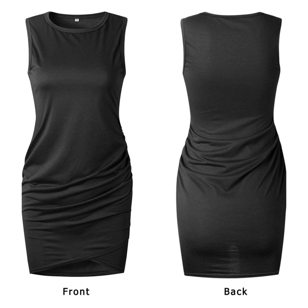 Black Sleeveless Tank Mini Dress